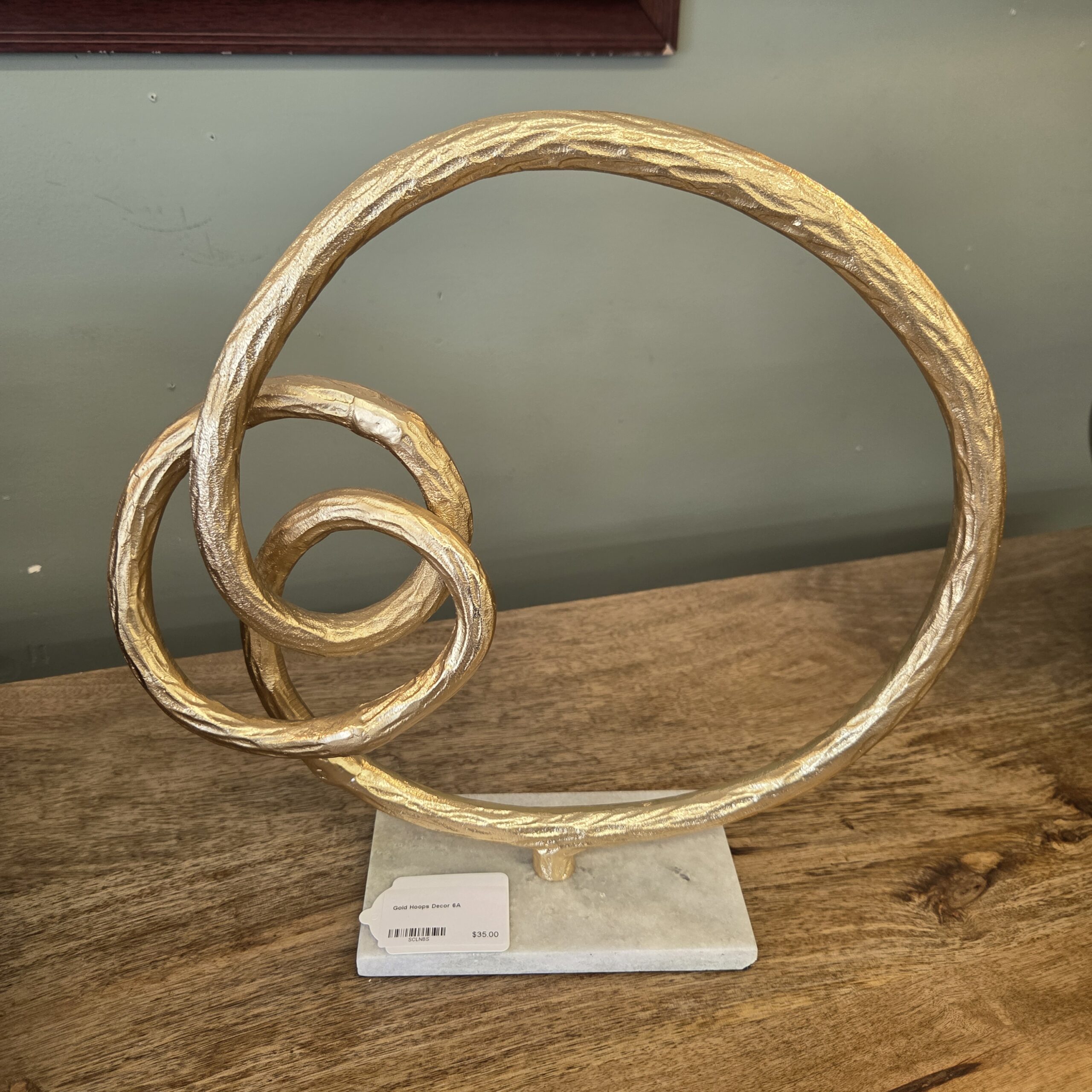 gold hoops decor