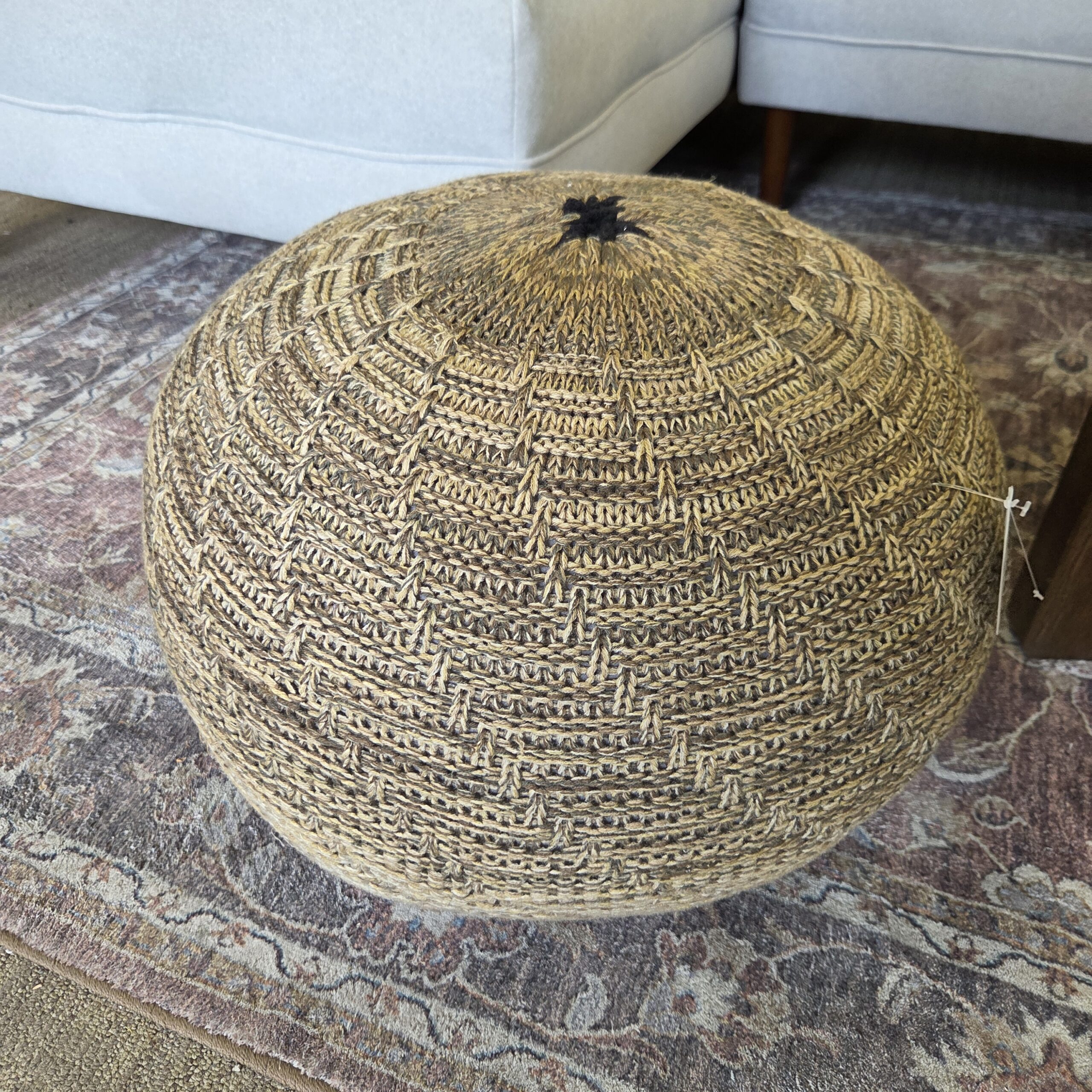 crochet pouf