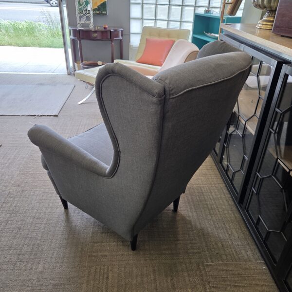 ikea strandmond grey wingback chair