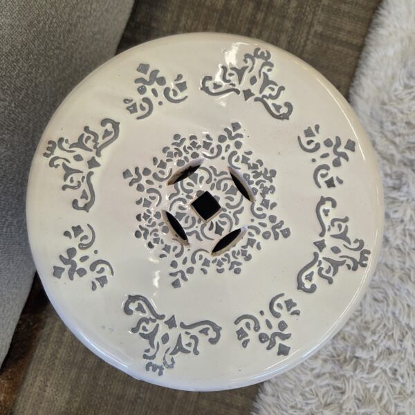 ceramic filigree garden stool