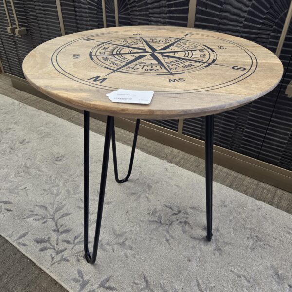 compass end table