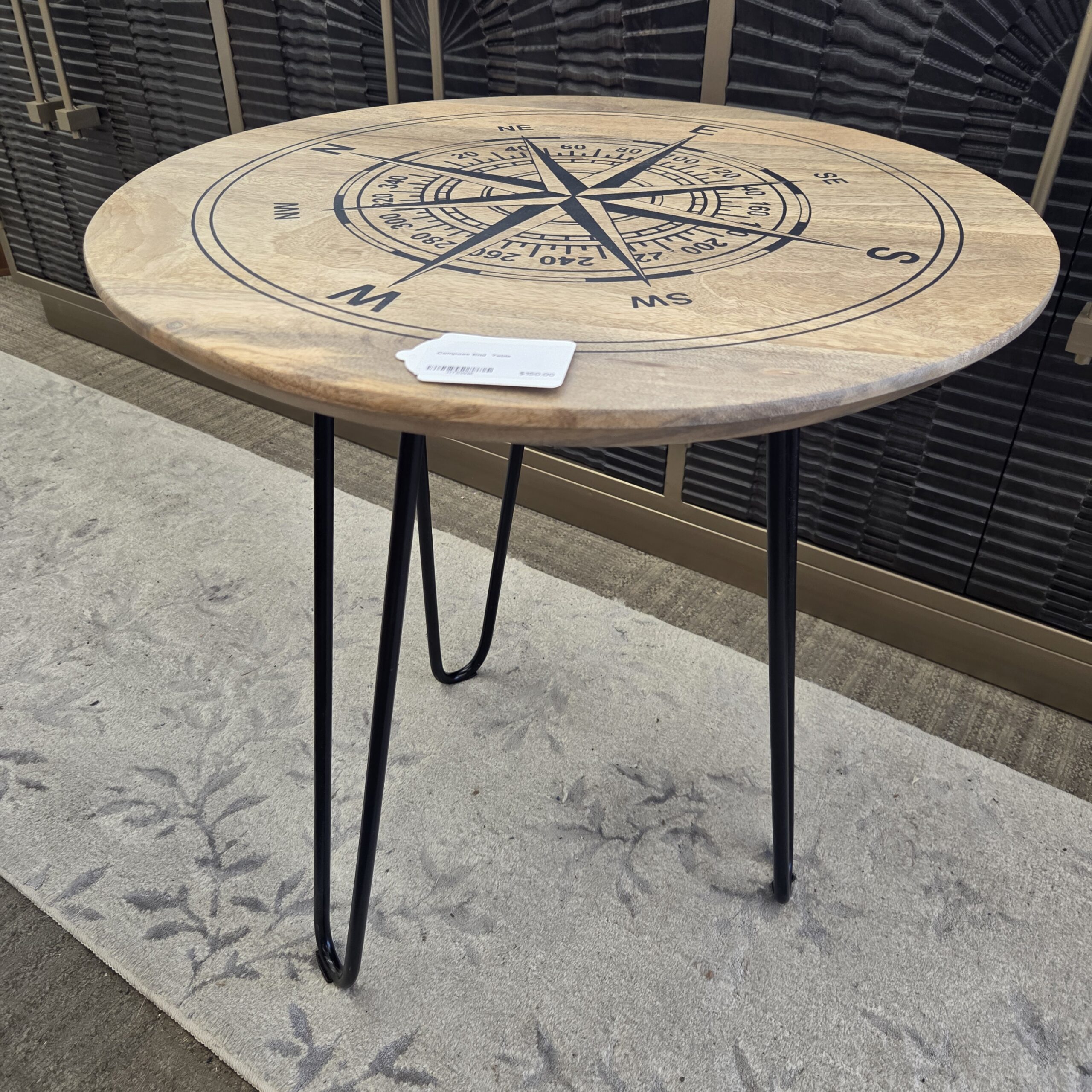 compass end table