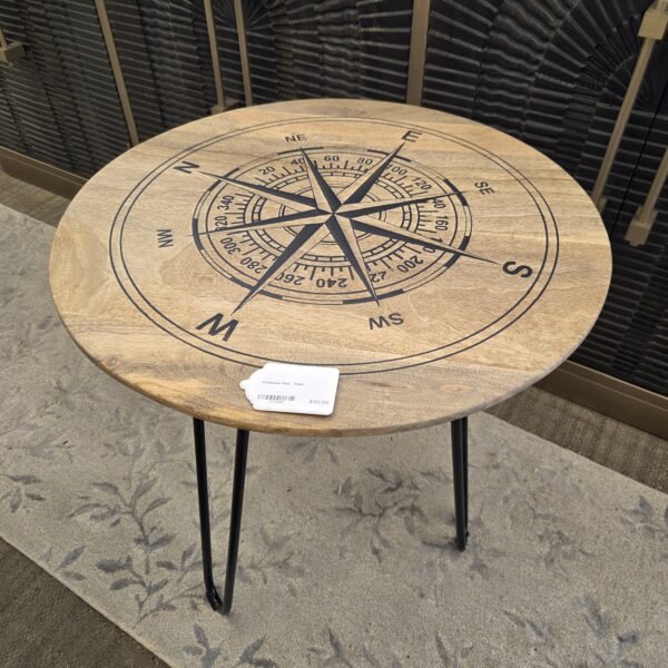 compass end table