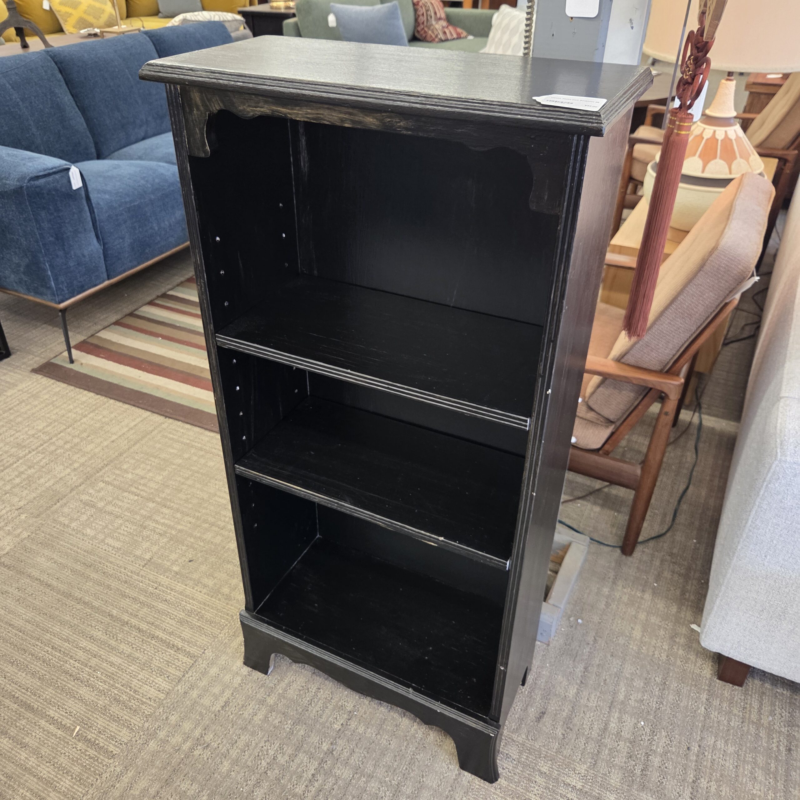 classic fluted dark bookcase