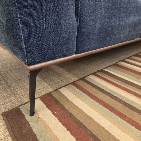 stonewash mod wood trim sofa
