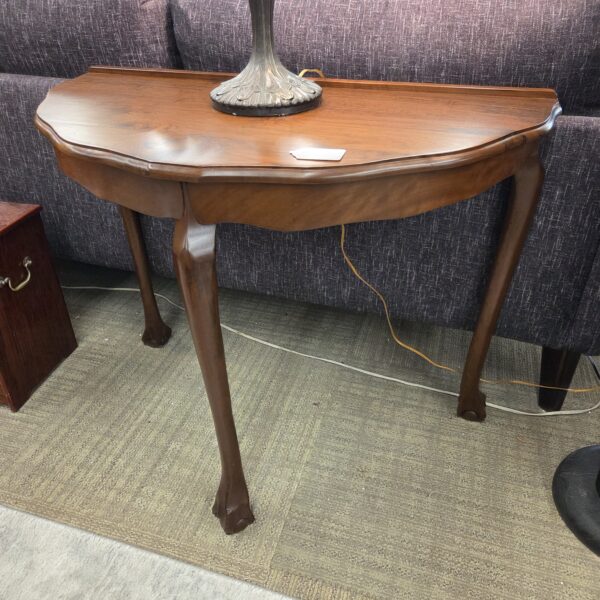 ball clawfoot hardwood demilune