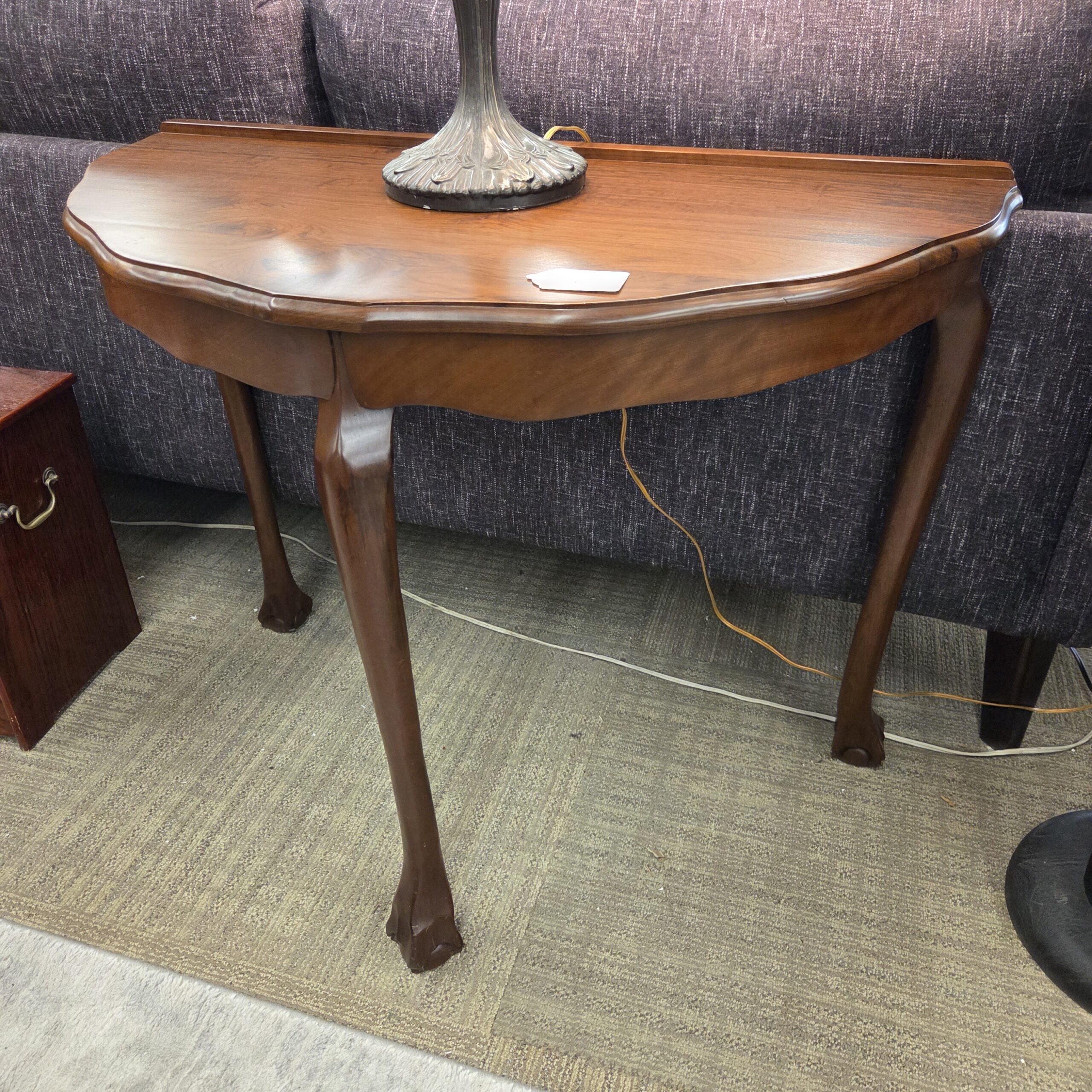 ball clawfoot hardwood demilune