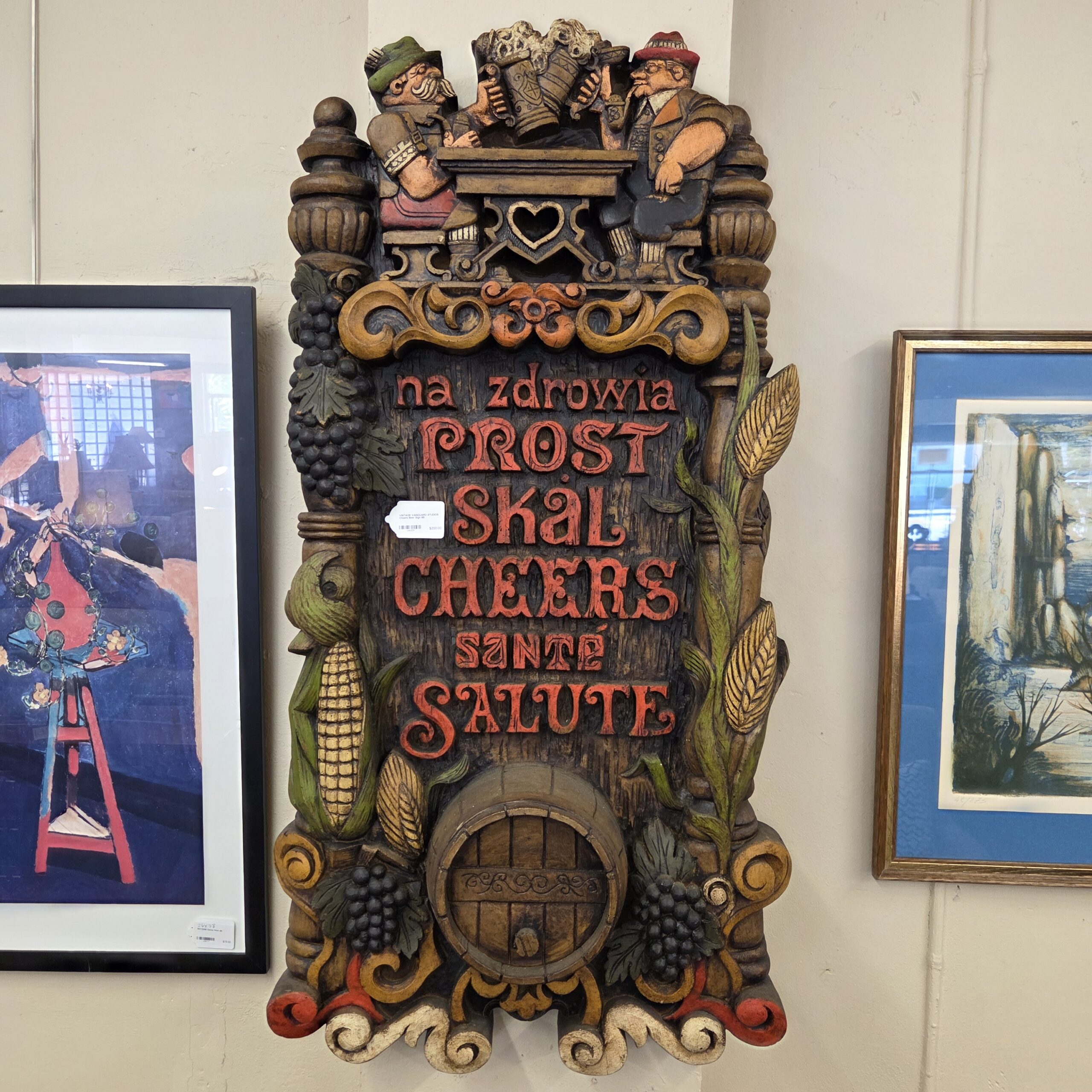 vintage vanguard studios cheers beer sign
