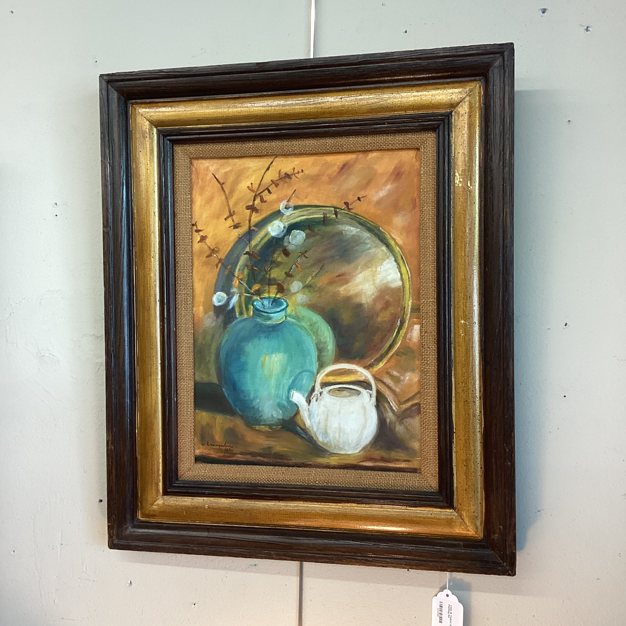 vase & teapot still life oil painting