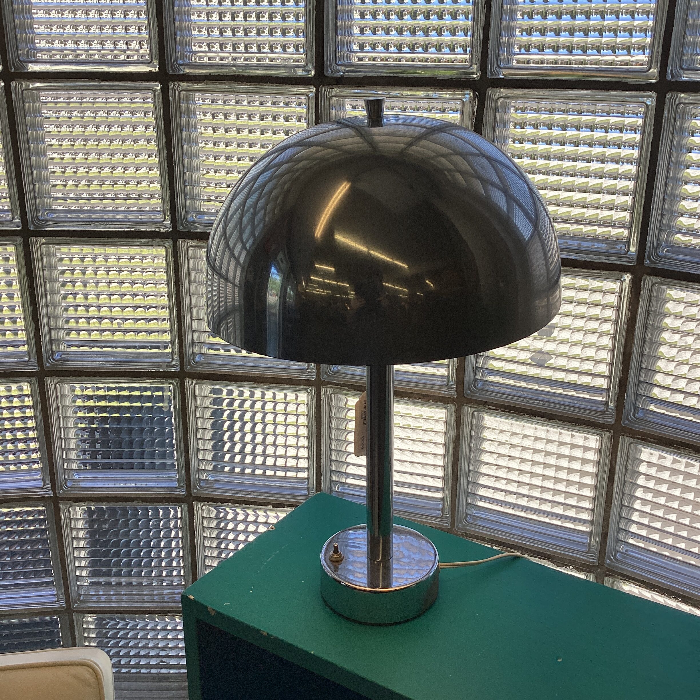 vintage stainless steel dome table lamp