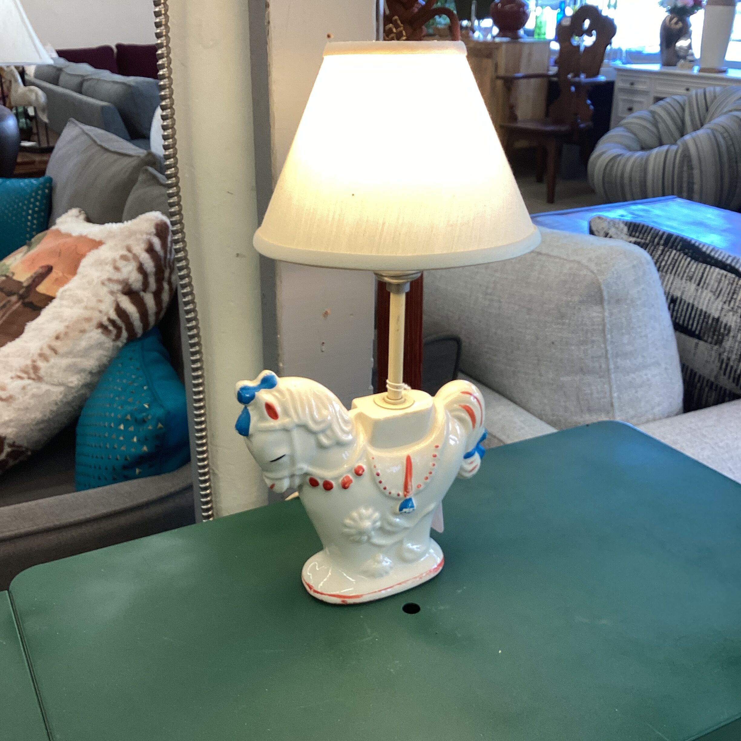vintage cute pony kids lamp