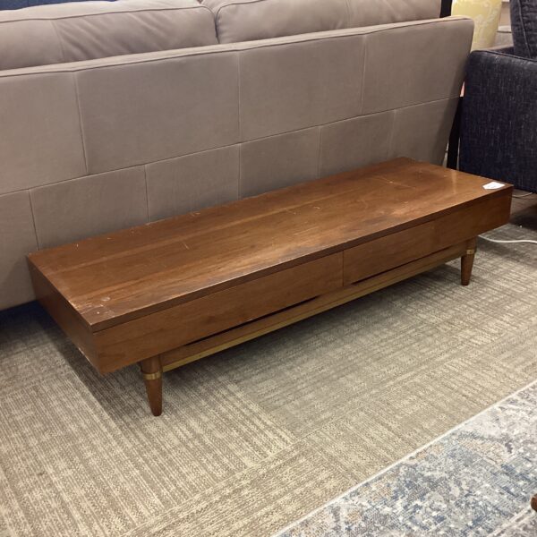 mcm media table w/drawers (as is)