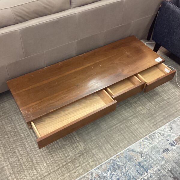 mcm media table w/drawers (as is)