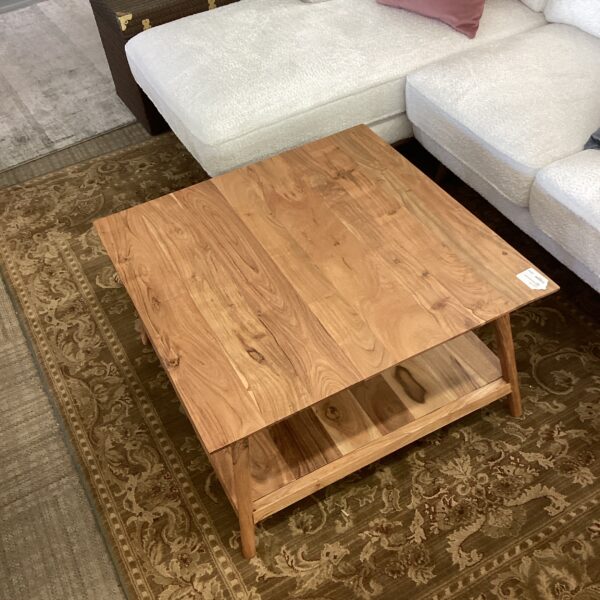 natural acacia square coffee table