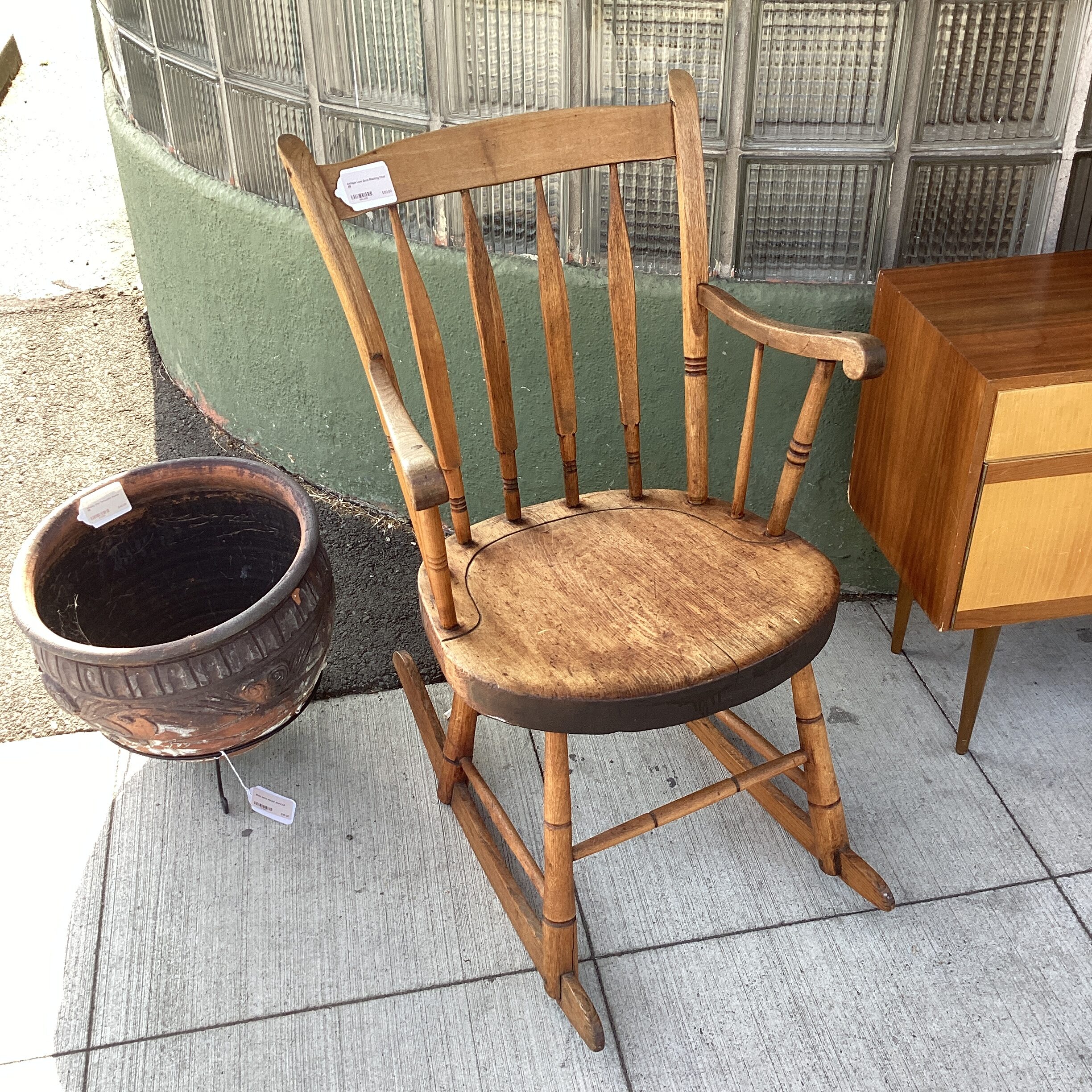 antique low back rocking chair
