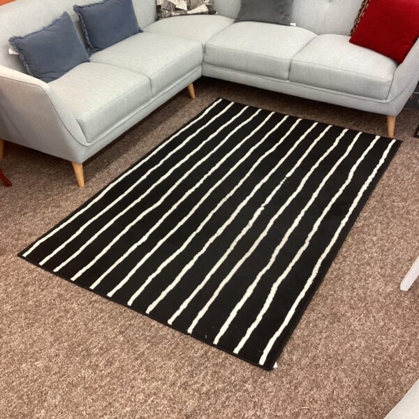 black & white stripe ikea rug