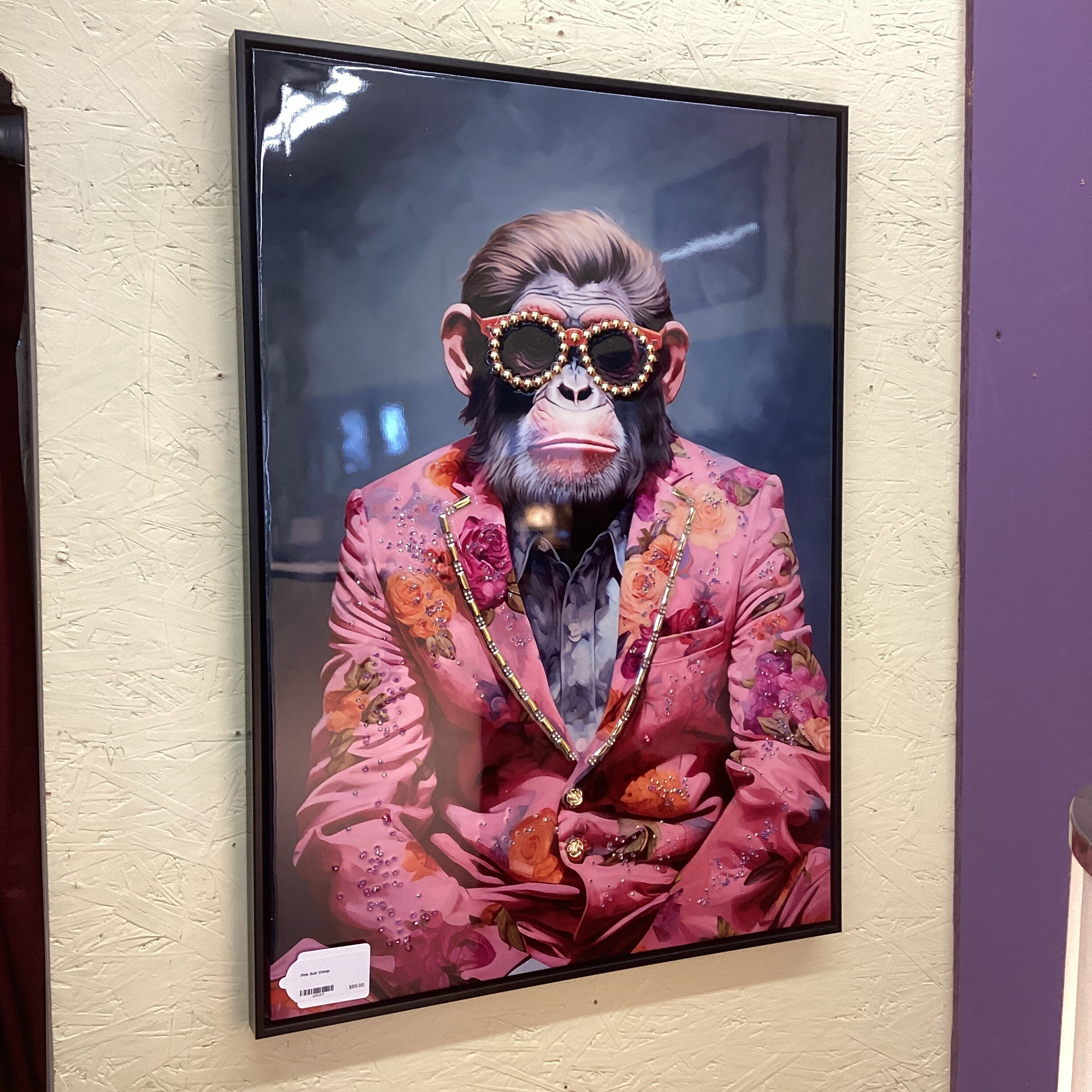 pink suit chimp