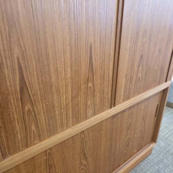 danish teak tambor door cabinet