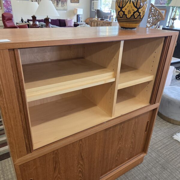 danish teak tambor door cabinet