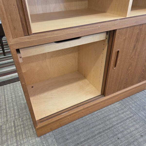 danish teak tambor door cabinet