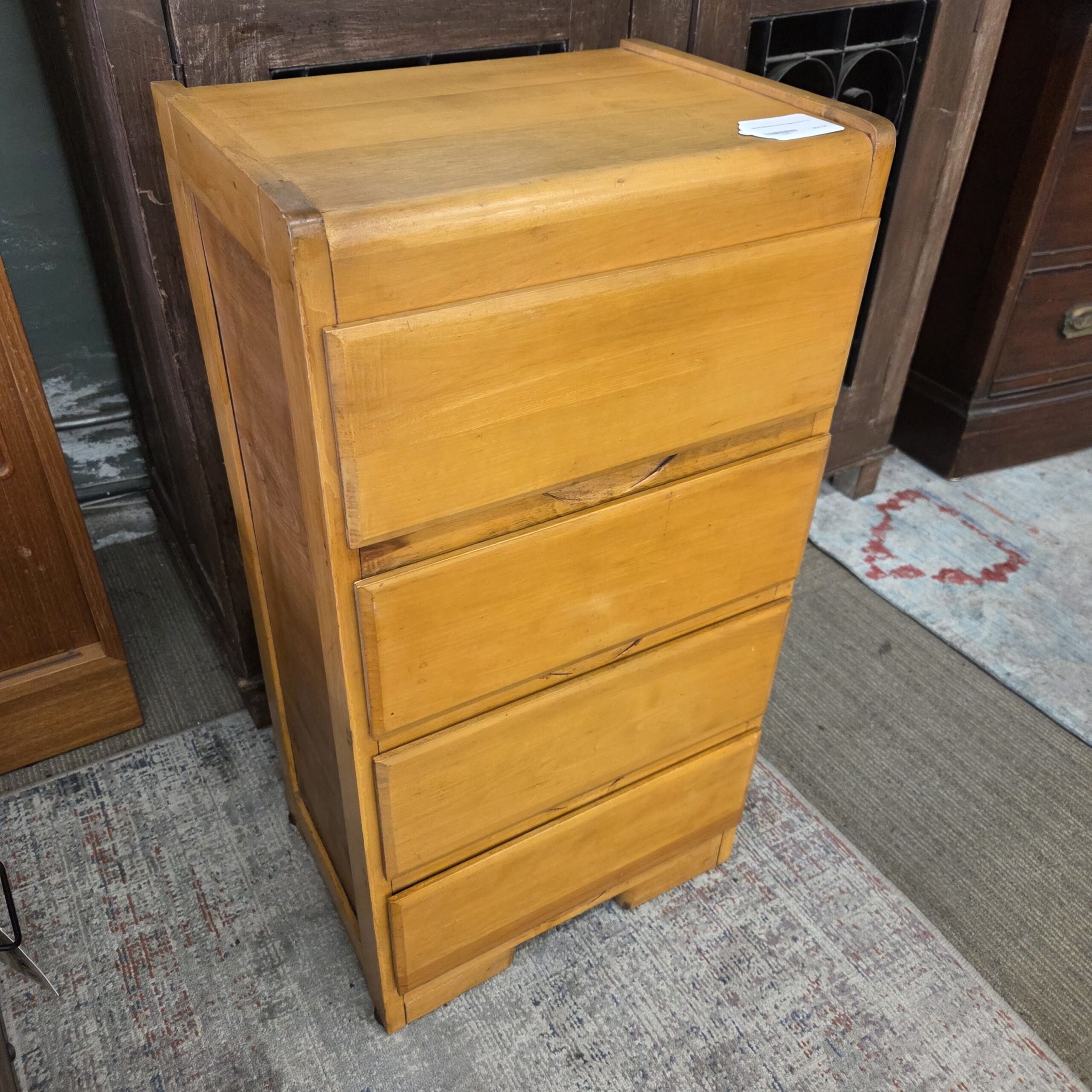 small blonde chest nightstand