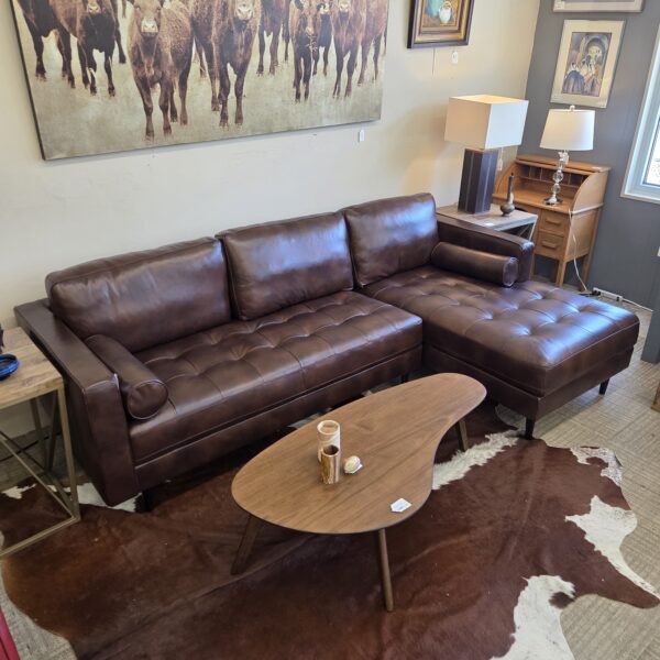 malmo cognac right chaise sectional