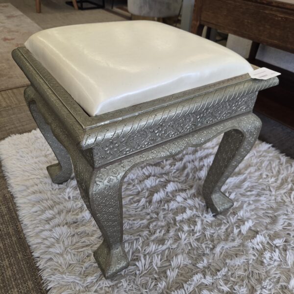 indian metal clad stool