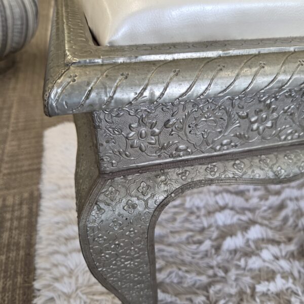 indian metal clad stool