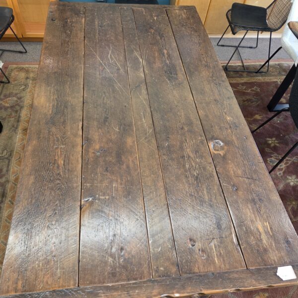 chunky industrial trestle table