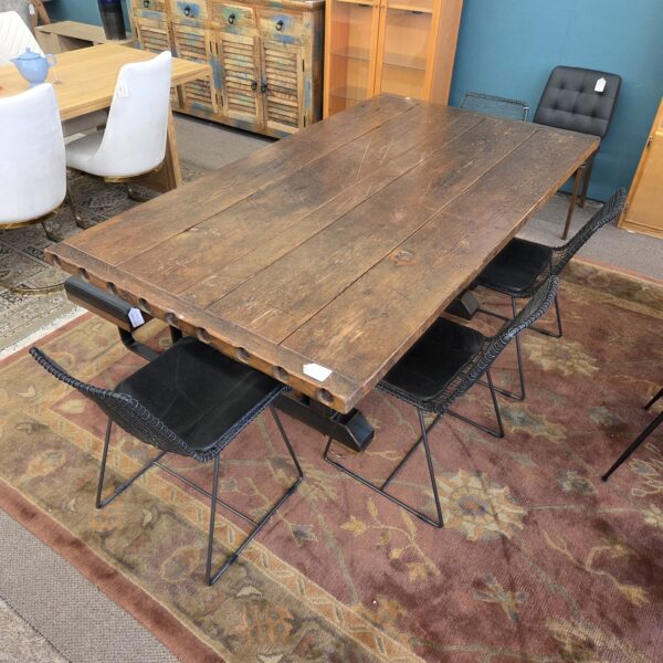 cb2 black wire dining chairs w/cushion set of 4