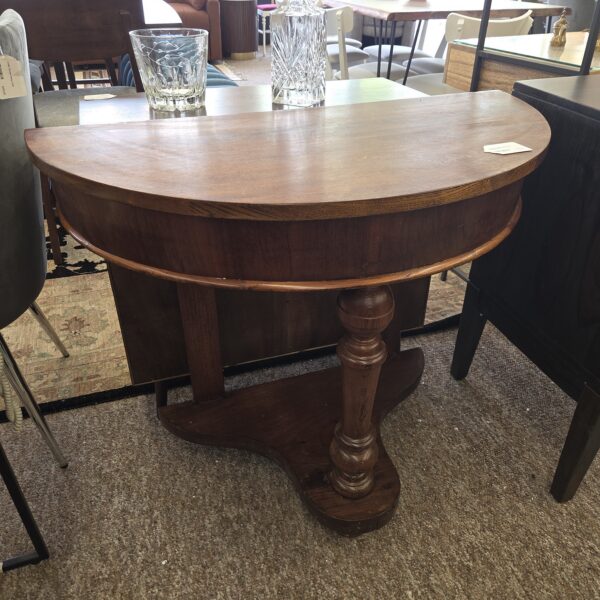 chunky turned hardwood demilune