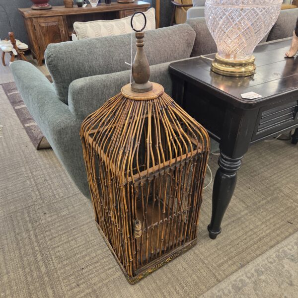 tall rattan cage