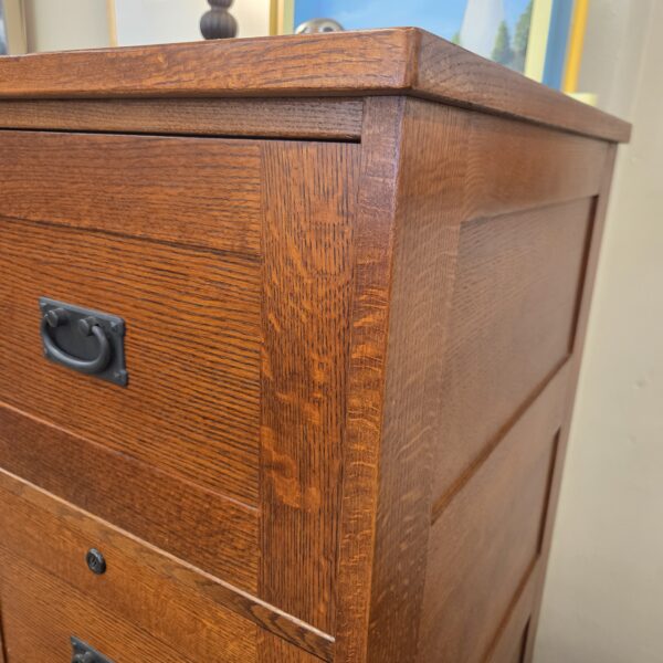 mission style oak file cabinet