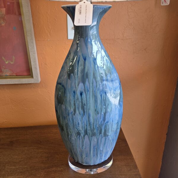 drippy blue effect table lamp