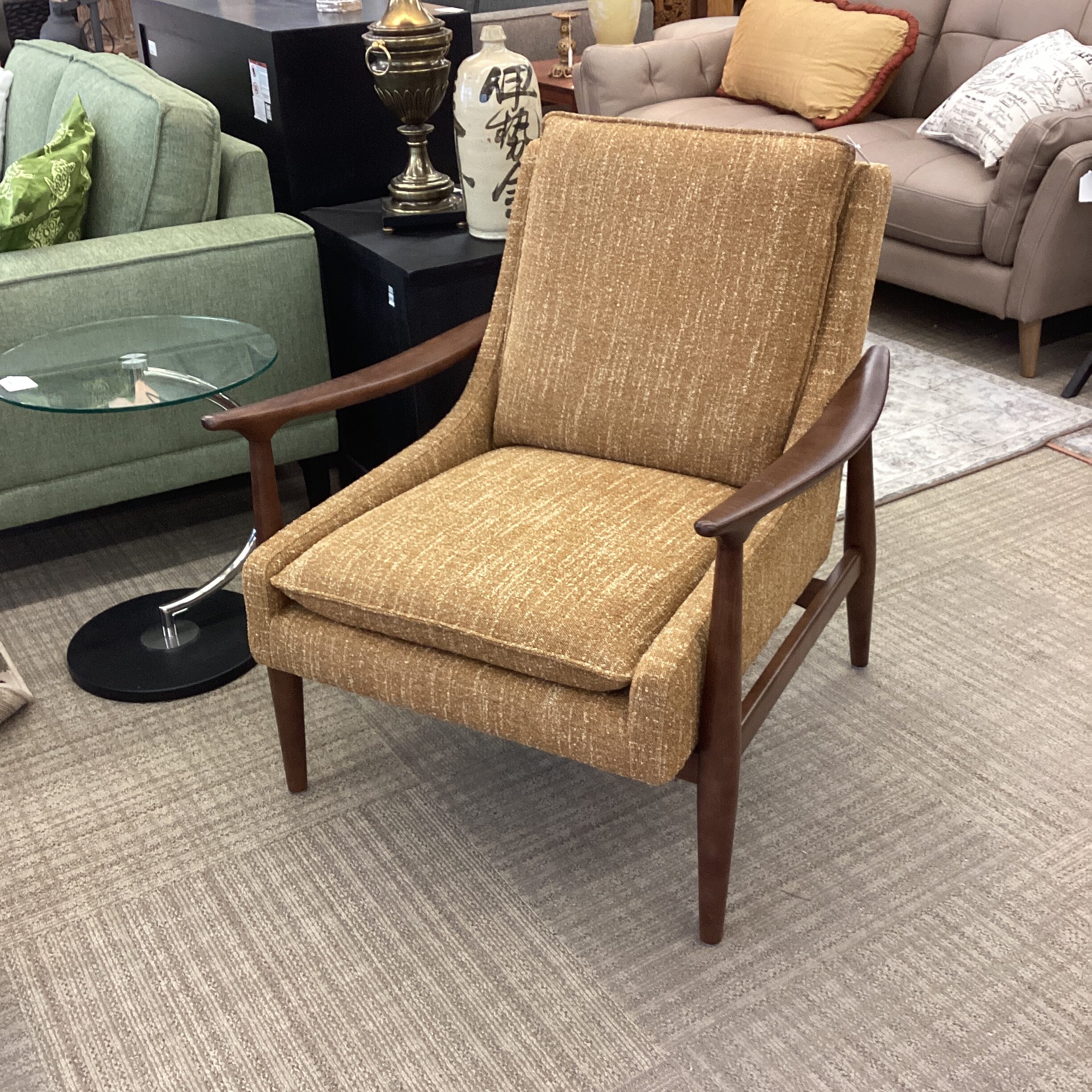 retro fabric arm chair