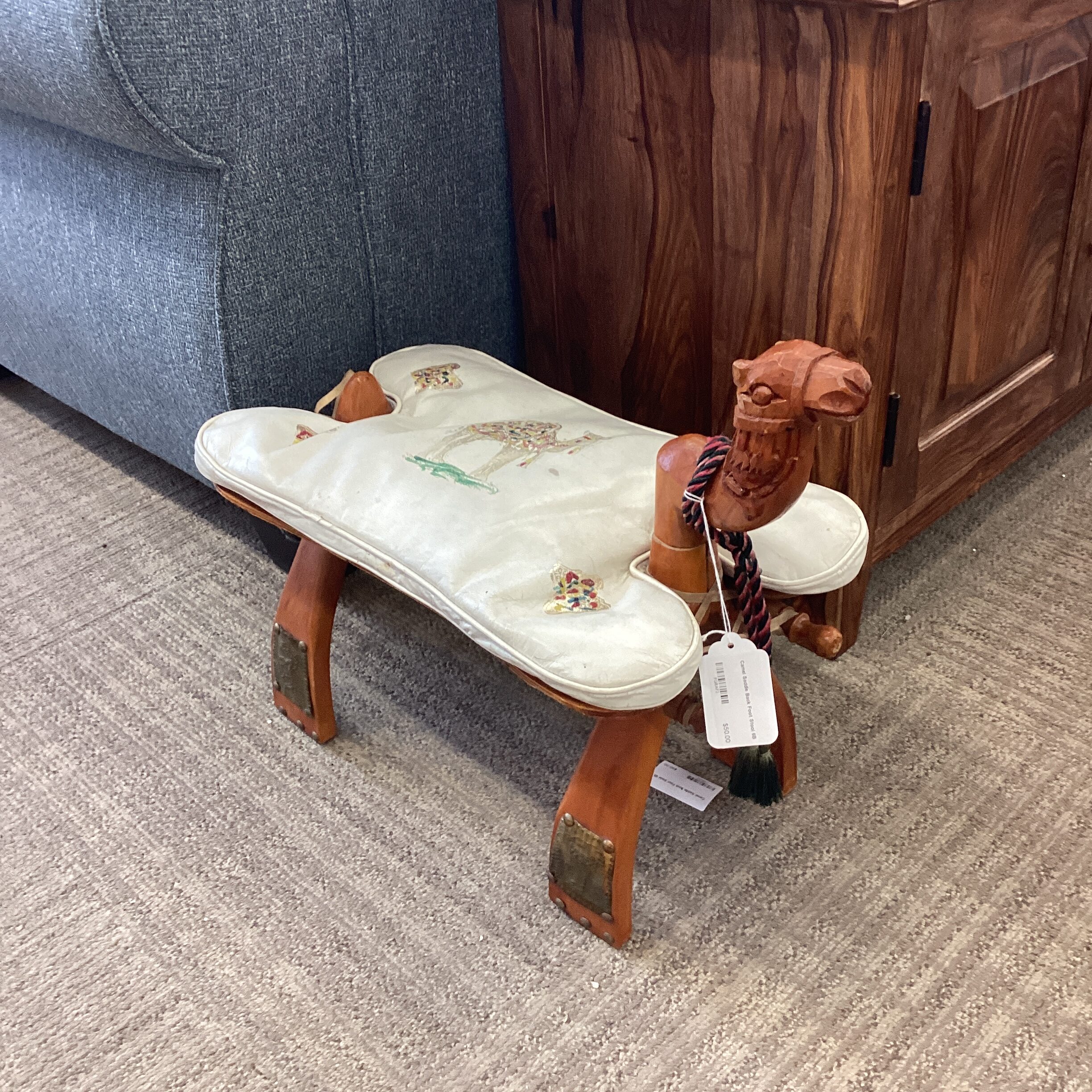 camel saddle back foot stool