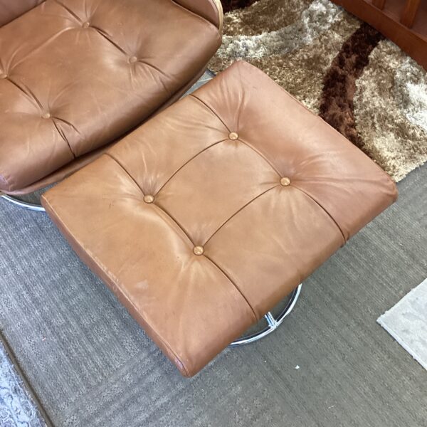 mid century lounge chair & ottoman