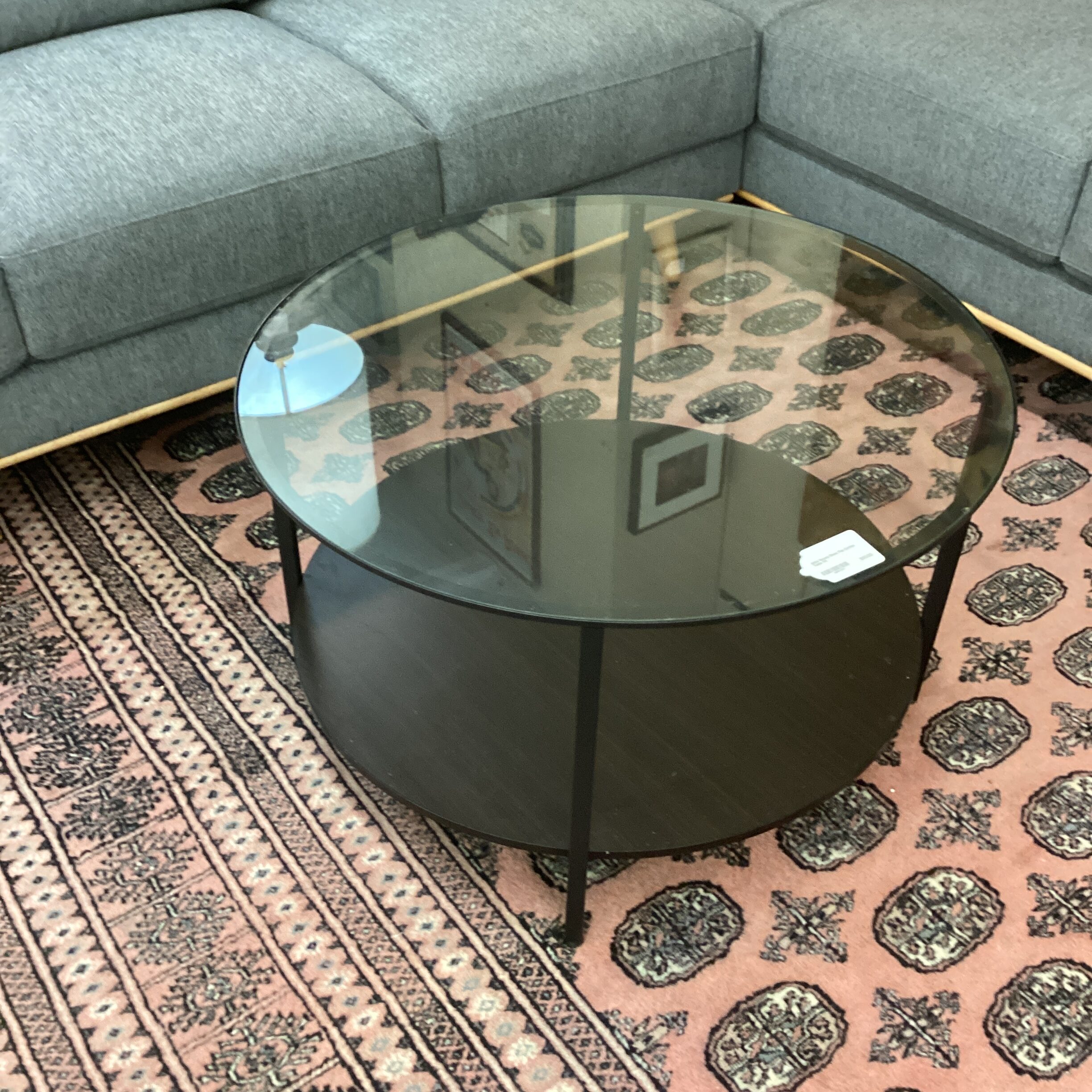 ikea round glass too coffee table