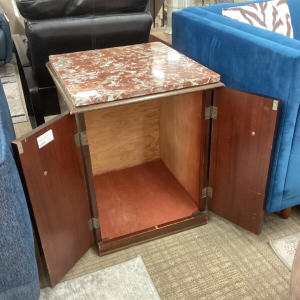 neoclassic stone top side cabinet