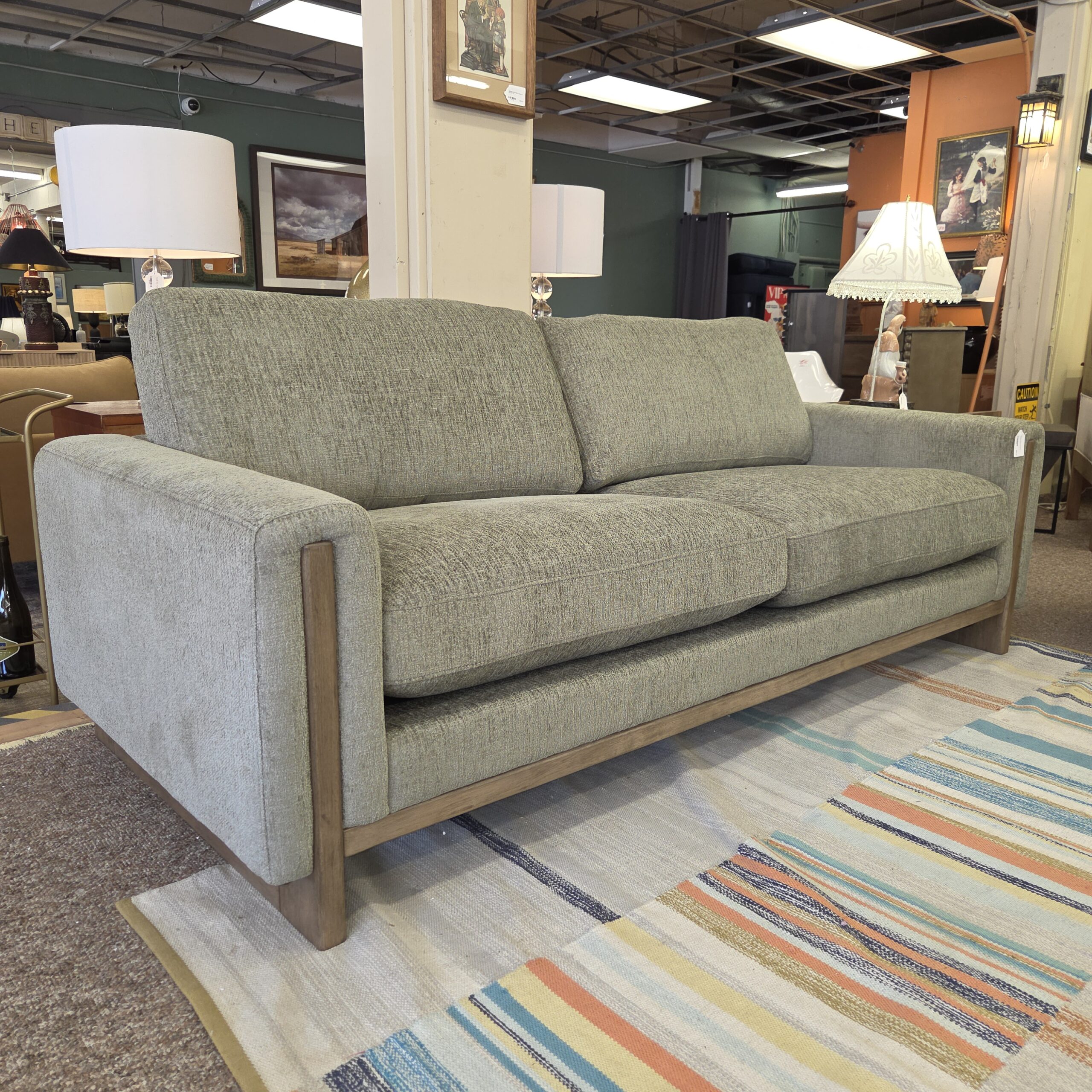 bayleaf wood trim sofa