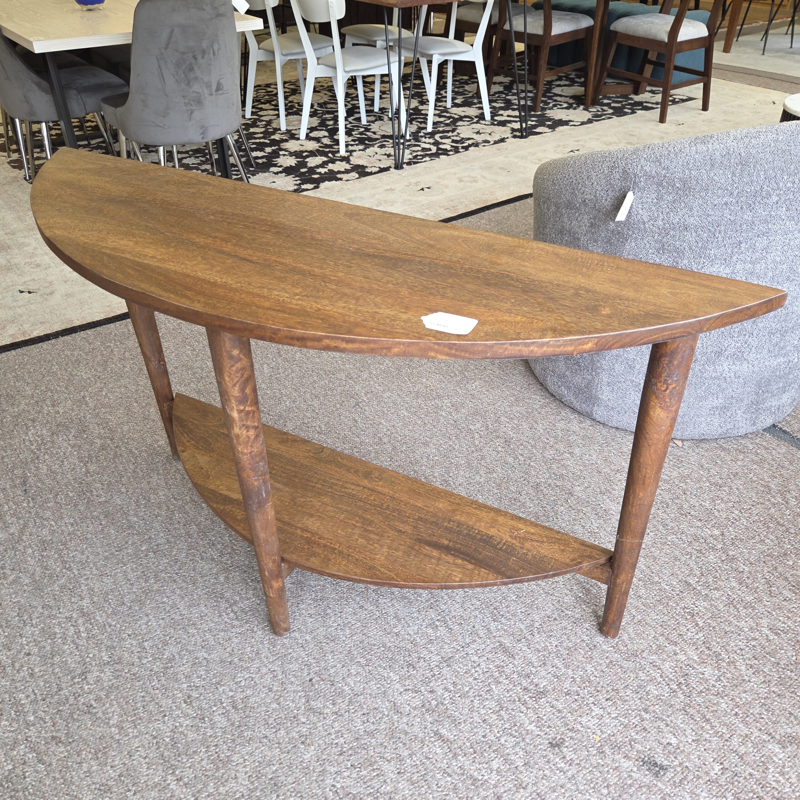 half moon mango console table