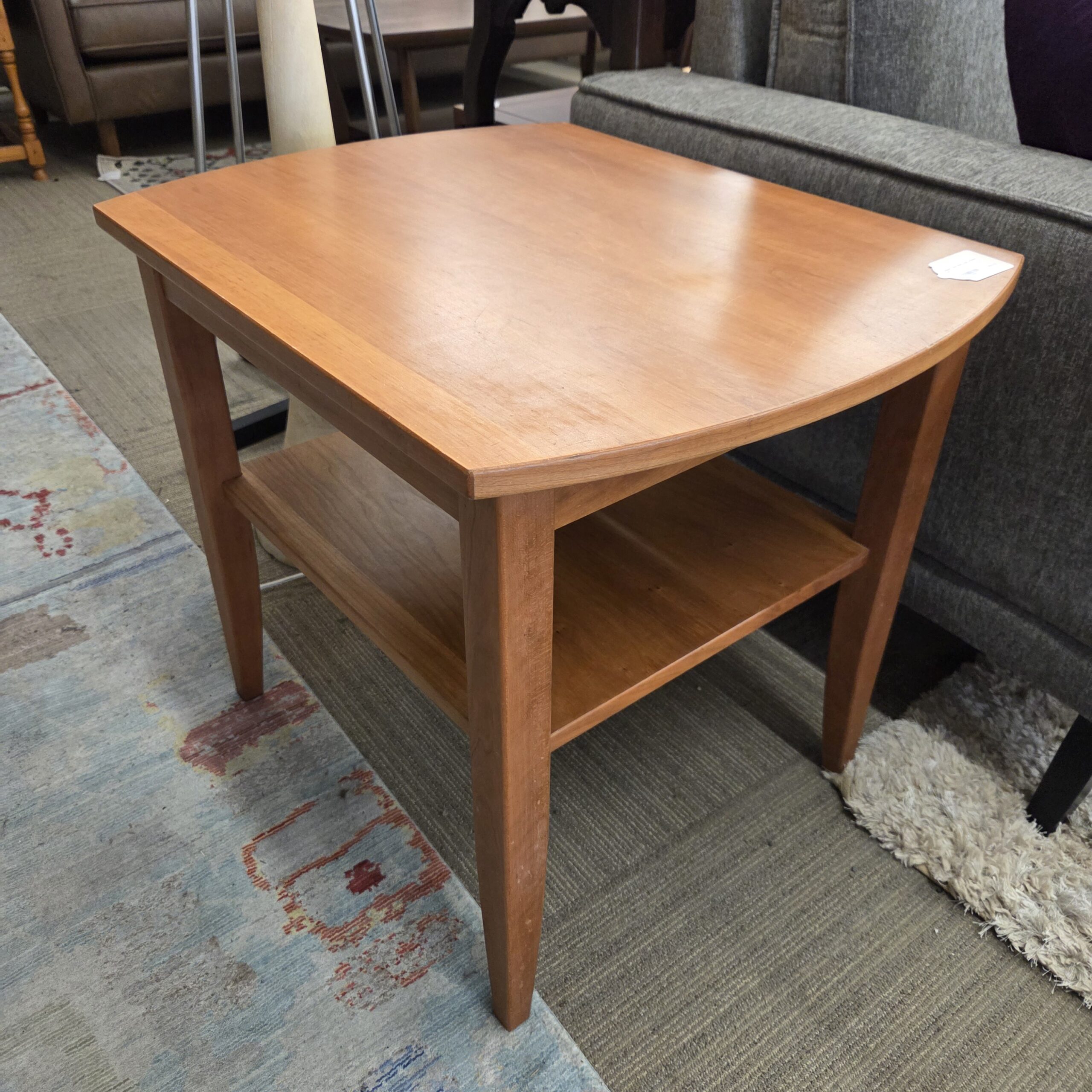 danish teak side table w/shelf