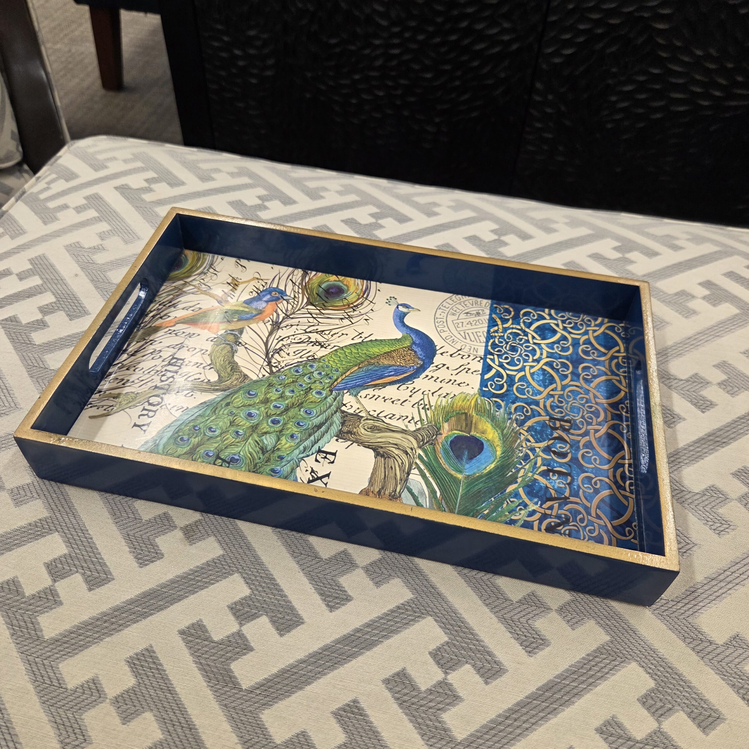 small peacock tray