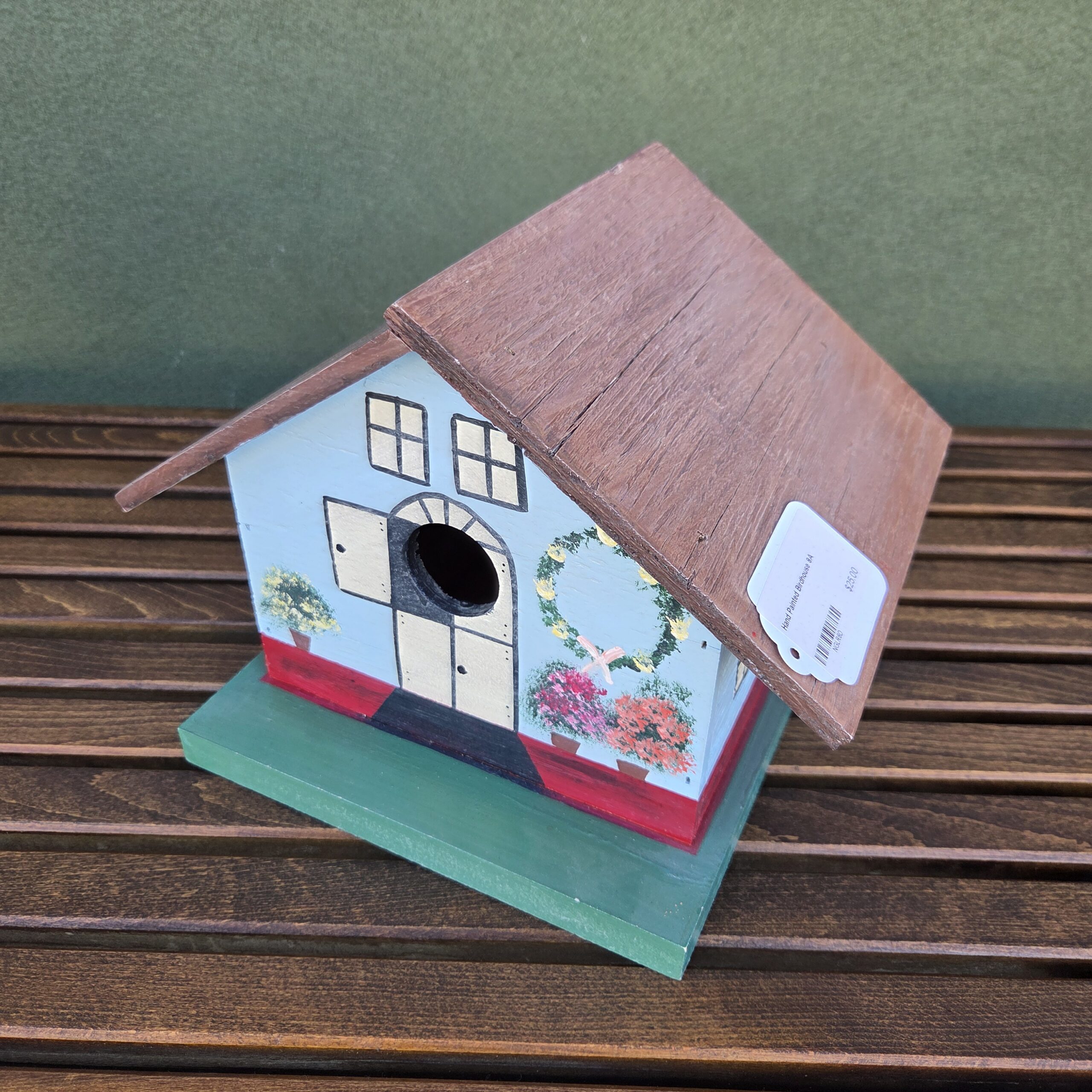 hand painted birdhouse
