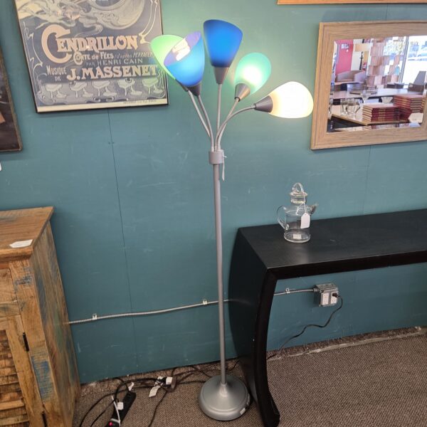 shades of blue adjustable cone shades floor lamp