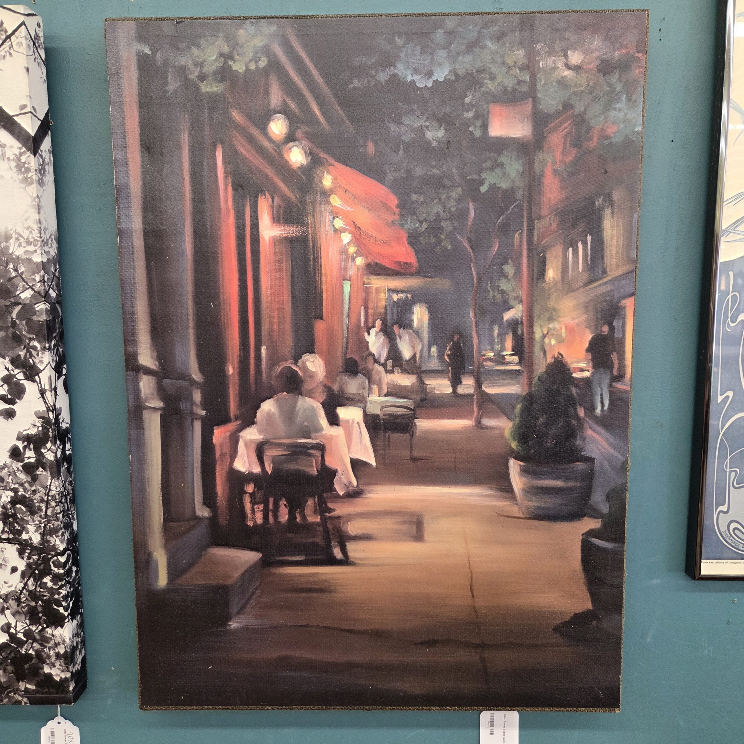 cafe street scene canvas