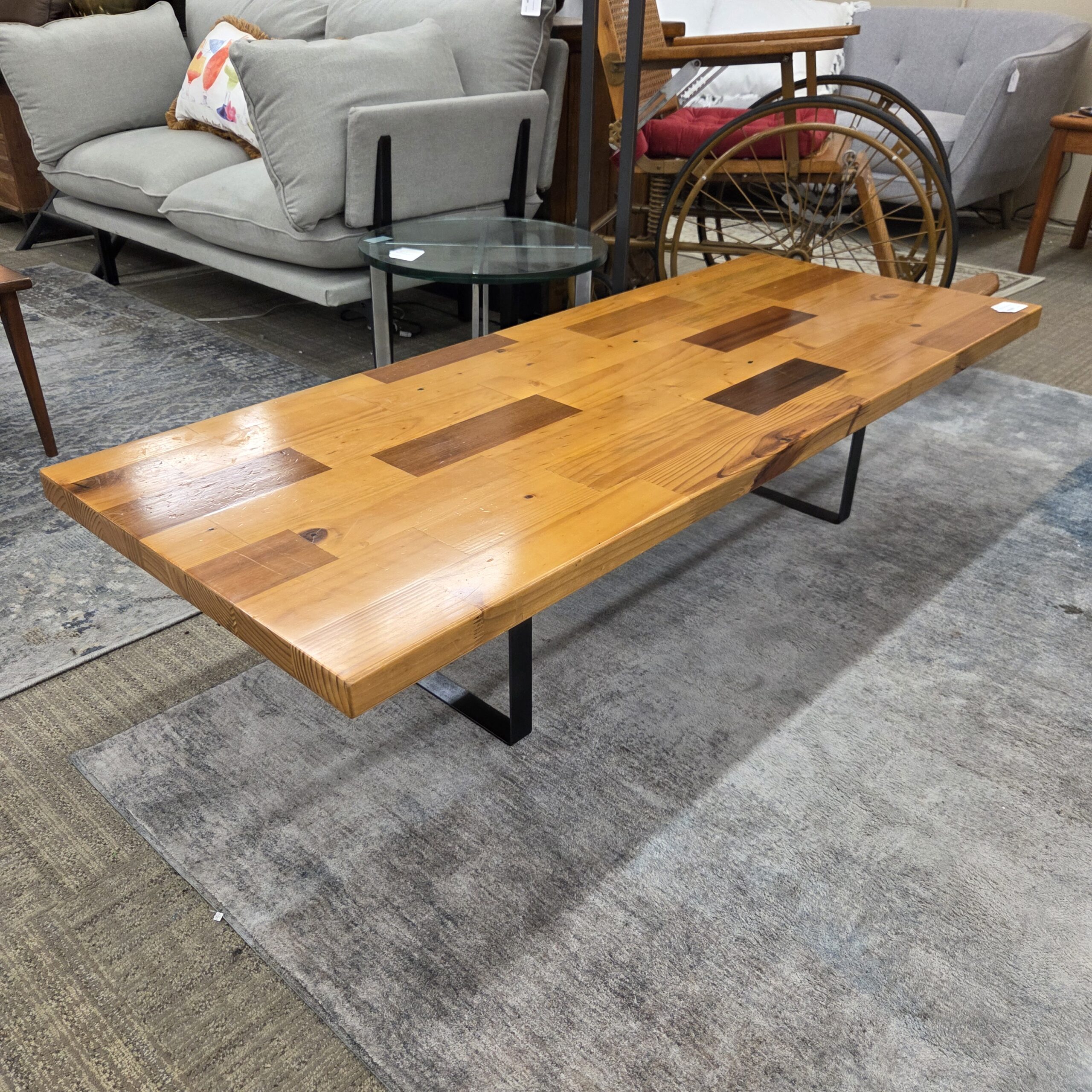 patchwork pine coffee table