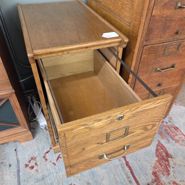 mission style oak 2drawer file cabinet
