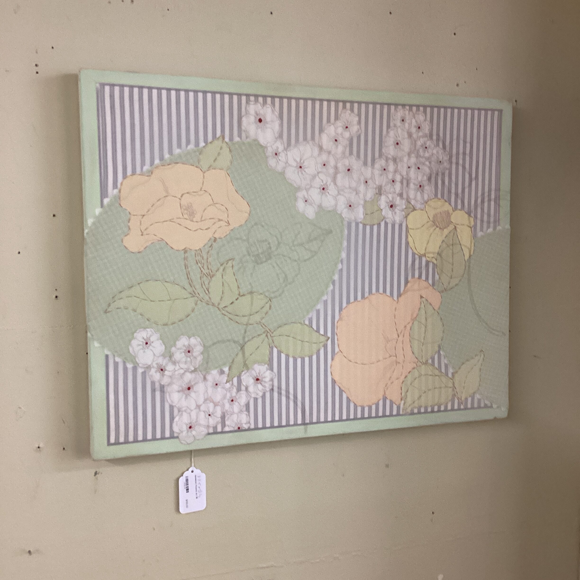 hand sewn flowers art