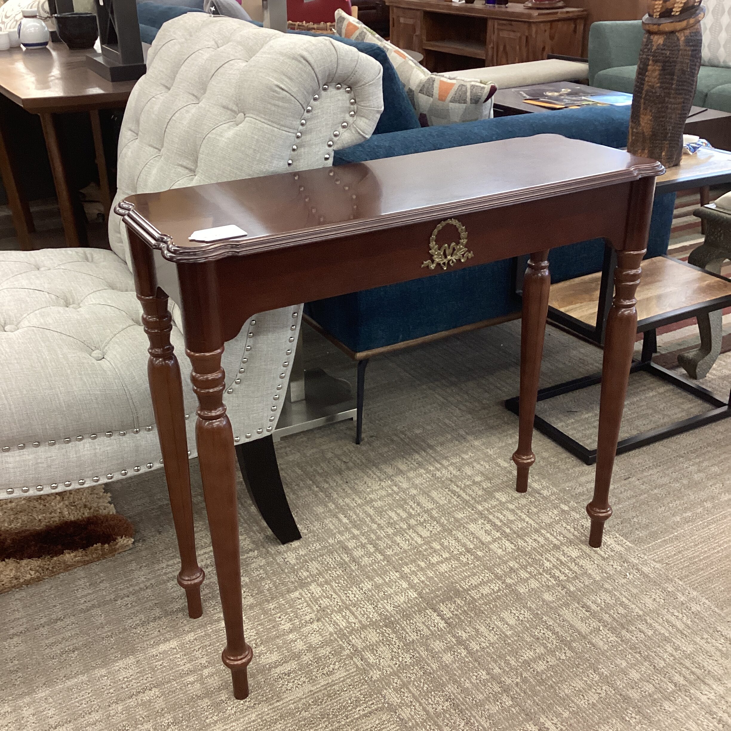 bombay brass filigree entry table